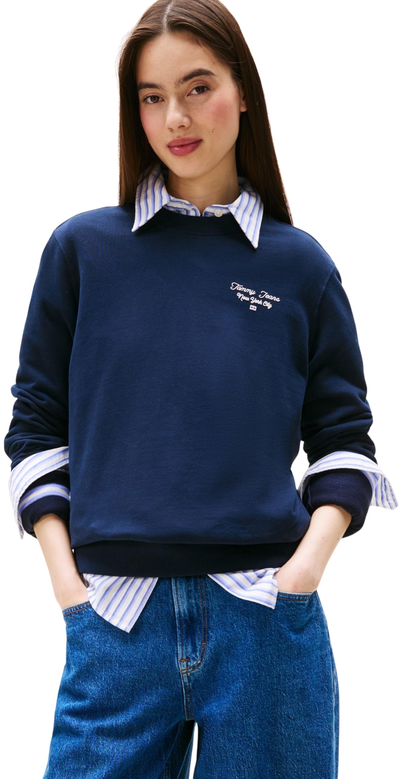 TJW REG ESS LOGO 1 CREW EXT Sweatshirt Kadın