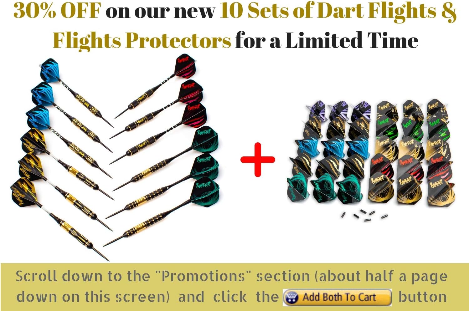 IgnatGames Dart Flights and Accessories - Sets of Different Shapes of Darts Flights and Flights Protectors - Darts Accessories Kit : Sports & Outdoors