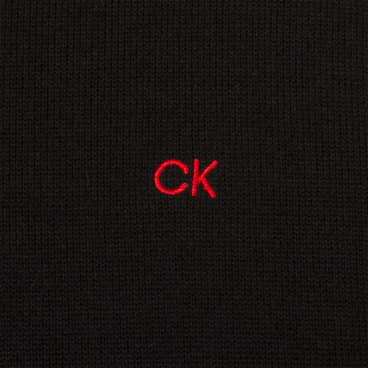 Calvin Klein Su�TER Campus 1/2 Cremallera Hombre - Negro/Rojo - L