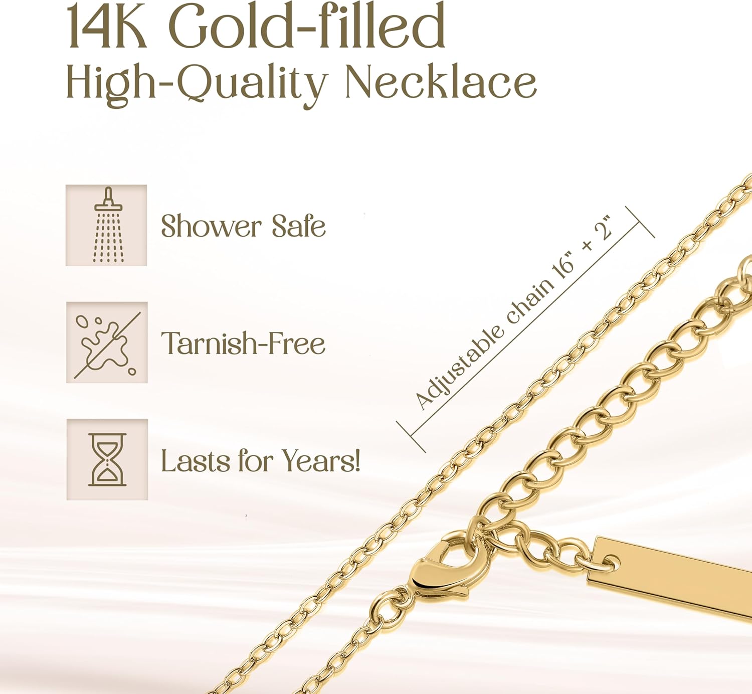 SURI Star of David Necklace for Women | Israel Necklace | Mezuzah Necklace with Magen David Pendant | Available in 14K Gold-Filled or Silver Stainless Steel | Jewish Jewelry, Includes a Gift Box - Image 5