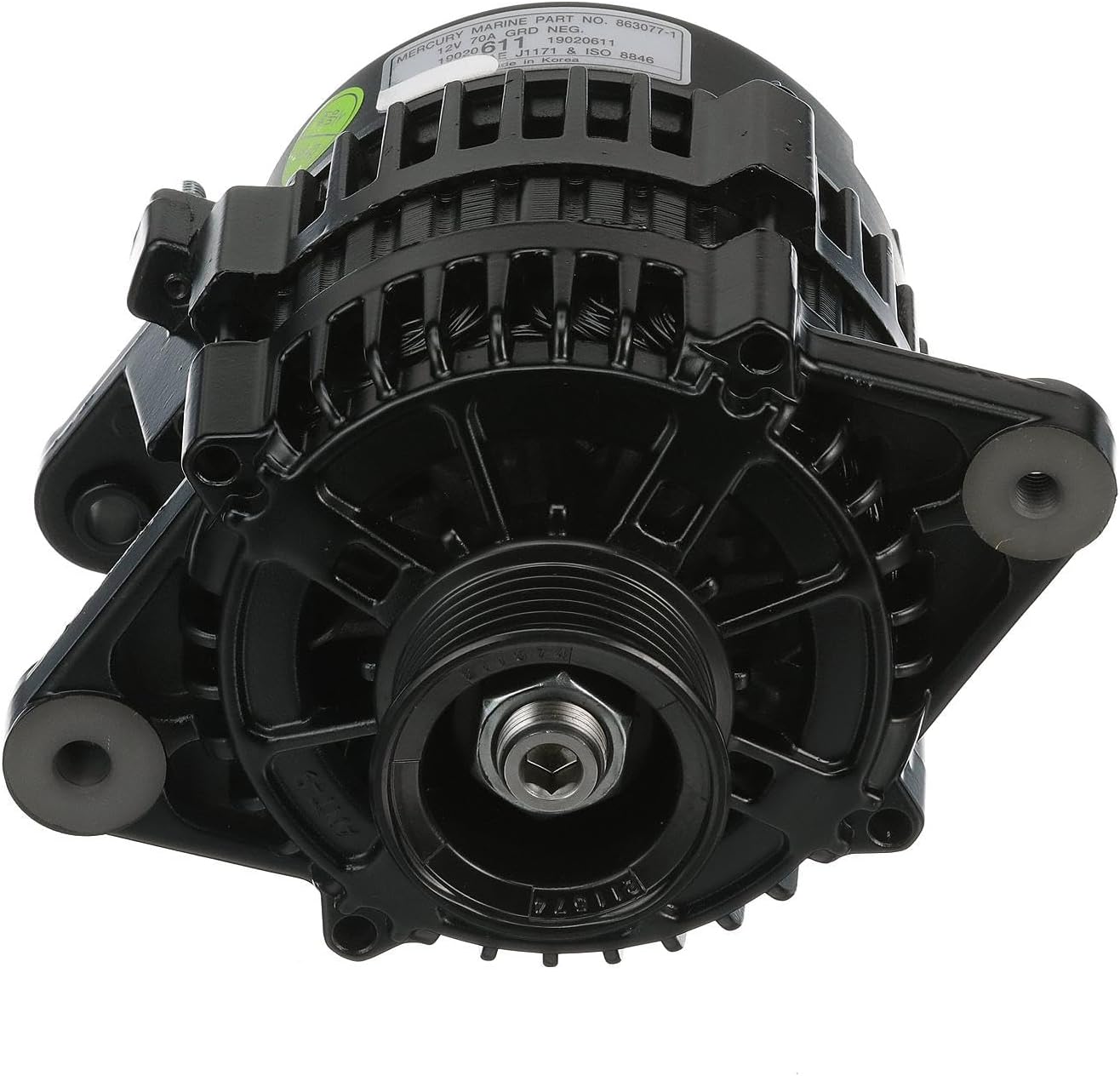 Quicksilver 863077T 65 Amp Alternator, Delco, Serpentine Belt for Select MerCruiser Sterndrive and Inboard Engines