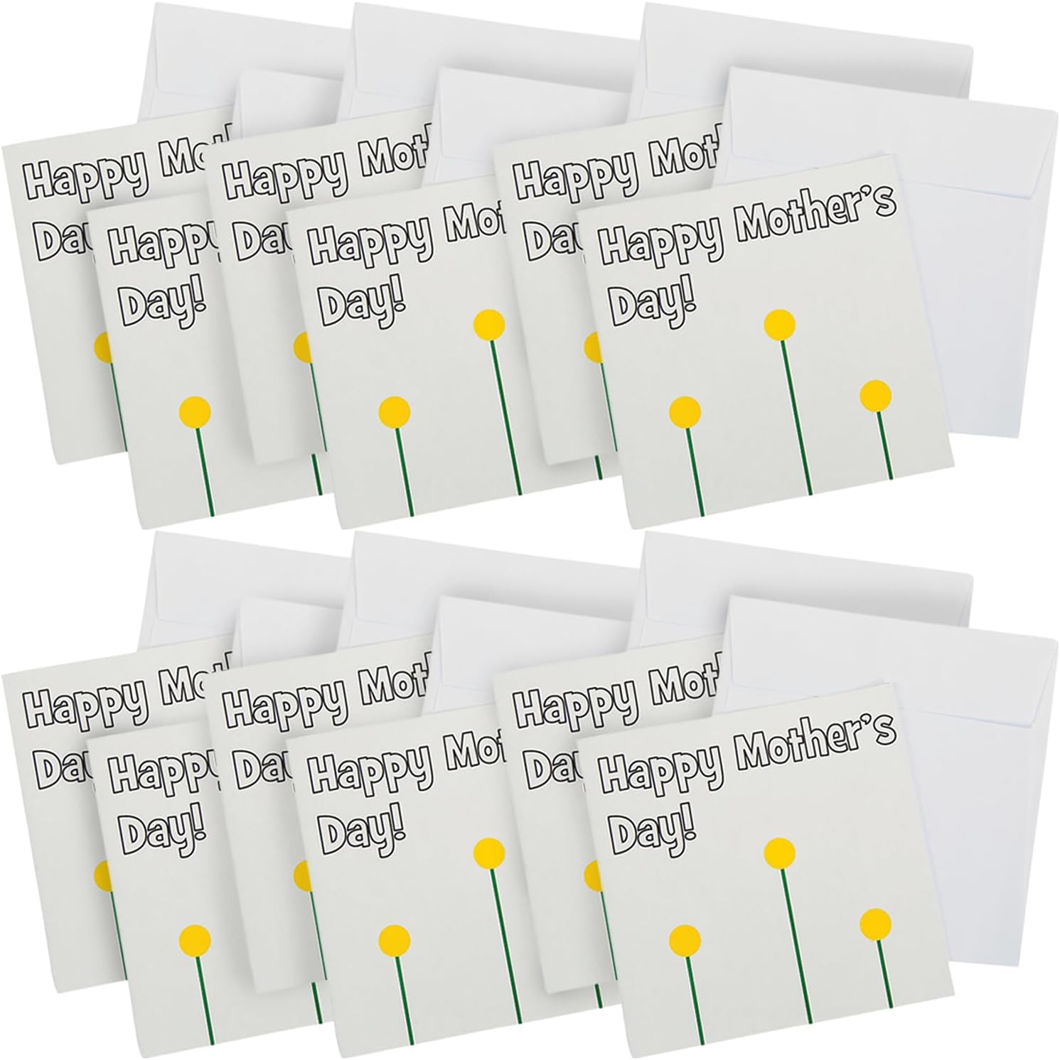 Fun Express Mothers Day Crafts for Kids Classroom - Thumbprint Flower Card Making Kit for Kids 6-8 & 8-12 | Spring Crafts Bulk Set Makes 12 DIY Greeting Cards | Flower Craft Kit with Stamp Pads