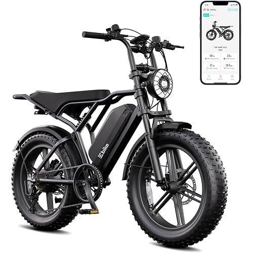 TST Electric Bike for Adults, 1500W Peak Motor 28 MPH 60/100 Miles Fat Tire Ebike with 48V 15Ah/25Ah Removable Battery 20" Electric Dirt Bike Full Suspension and 7-Speed