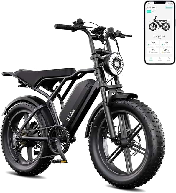 TST Electric Bike for Adults, 1500W Peak Motor 28 MPH 60/100 Miles Fat Tire Ebike with 48V 15Ah/25Ah Removable Battery 20" Electric Dirt Bike Full Suspension and 7-Speed