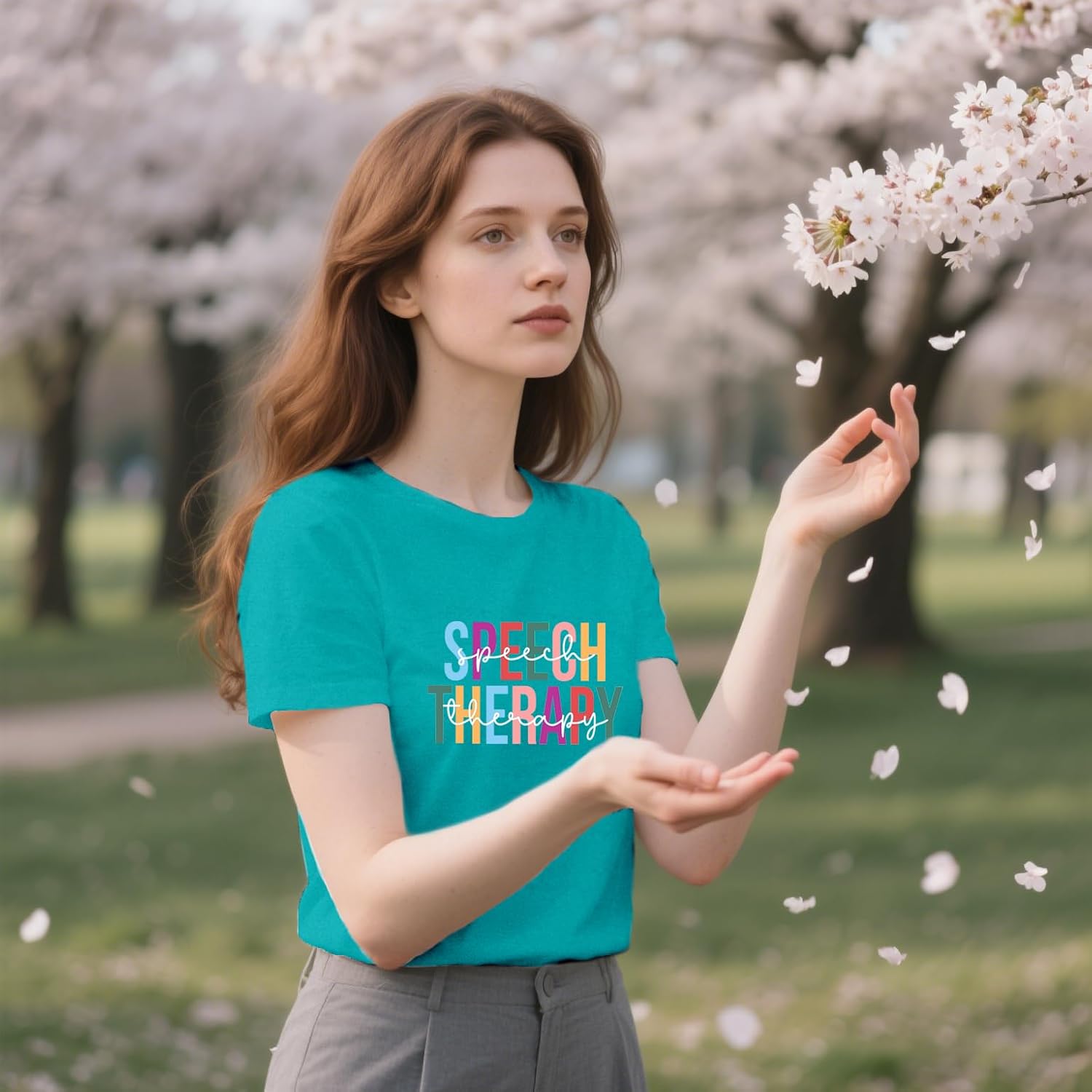 Speech Therapy Shirt for Women Speech Language Pathologist Shirts Therapist Tee Tops - Image 4