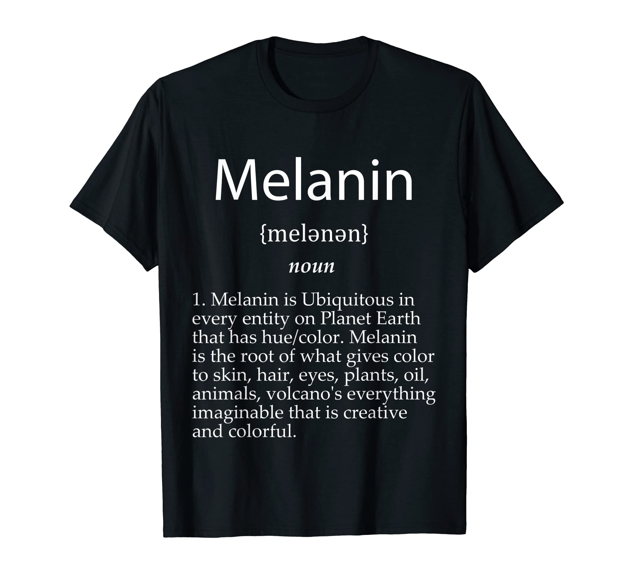 Melanin Definition - Black History Pride Month - Melanin T-Shirt :  Amazon.co.uk: Fashion