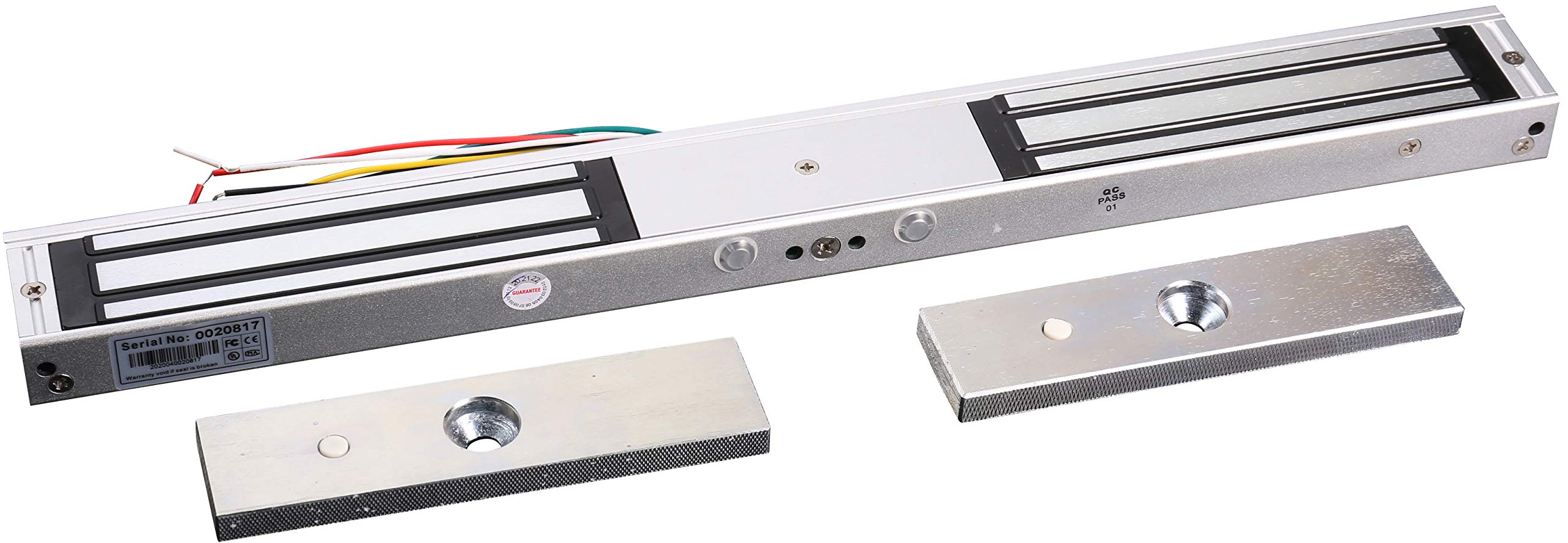 Uhppote Silver Double Door Electromagnetic Lock 350Lbs Holding Force Fail Safe