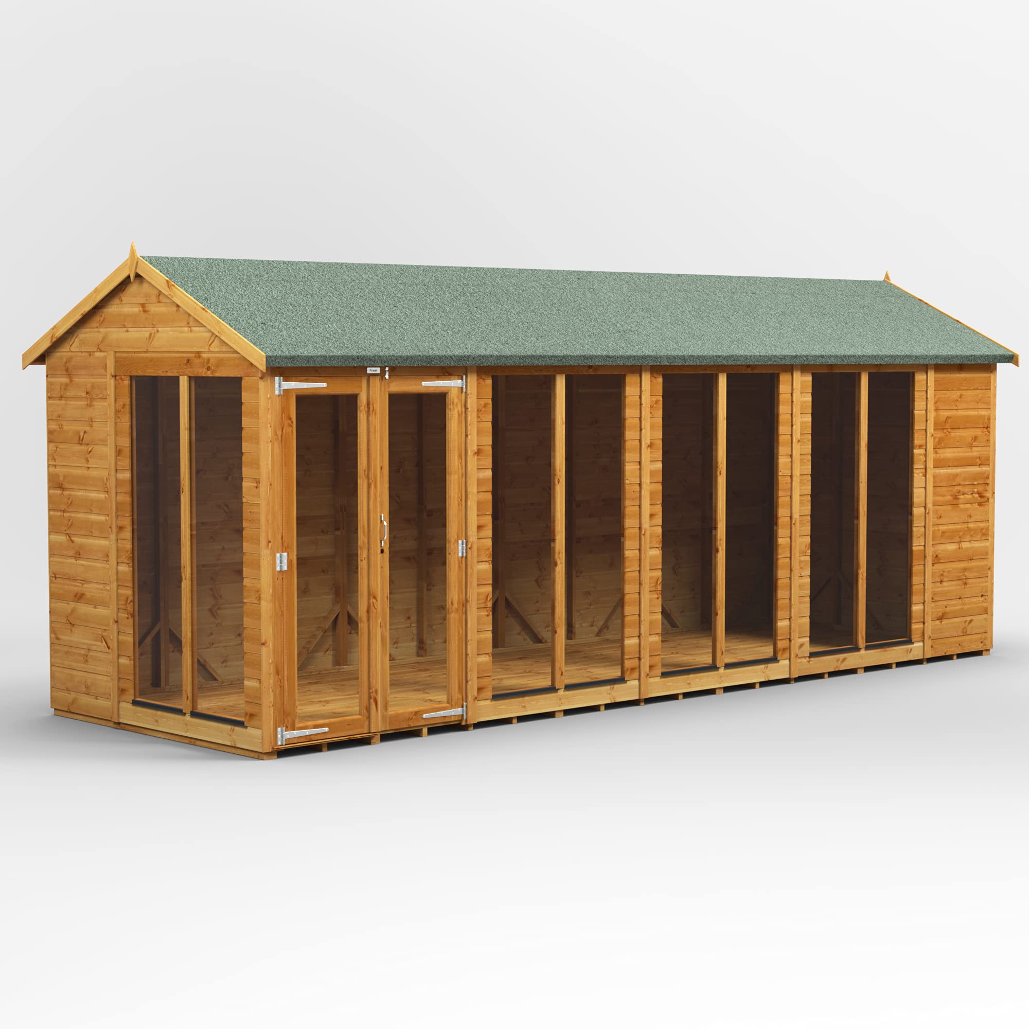 Powersheds High Grade Premium Apex Summer House Wooden Shed with Security Features, PVC Window Sills, Door & Window Flexibility, made from Extra Thick Timber - 5