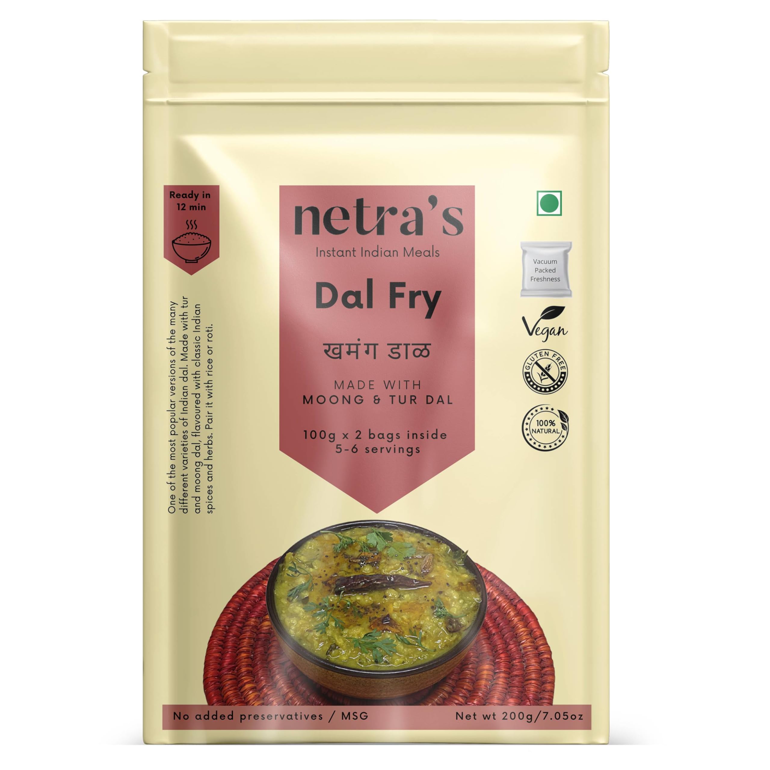 Netra's Instant Dal Fry Ready Mix - 200G Pack of 1 | 100% Natural Gluten-Free & Preservative-Free | High in Protein & Fiber | Quick & Easy to Cook | Perfect with Rice, Roti & Naan-image-18