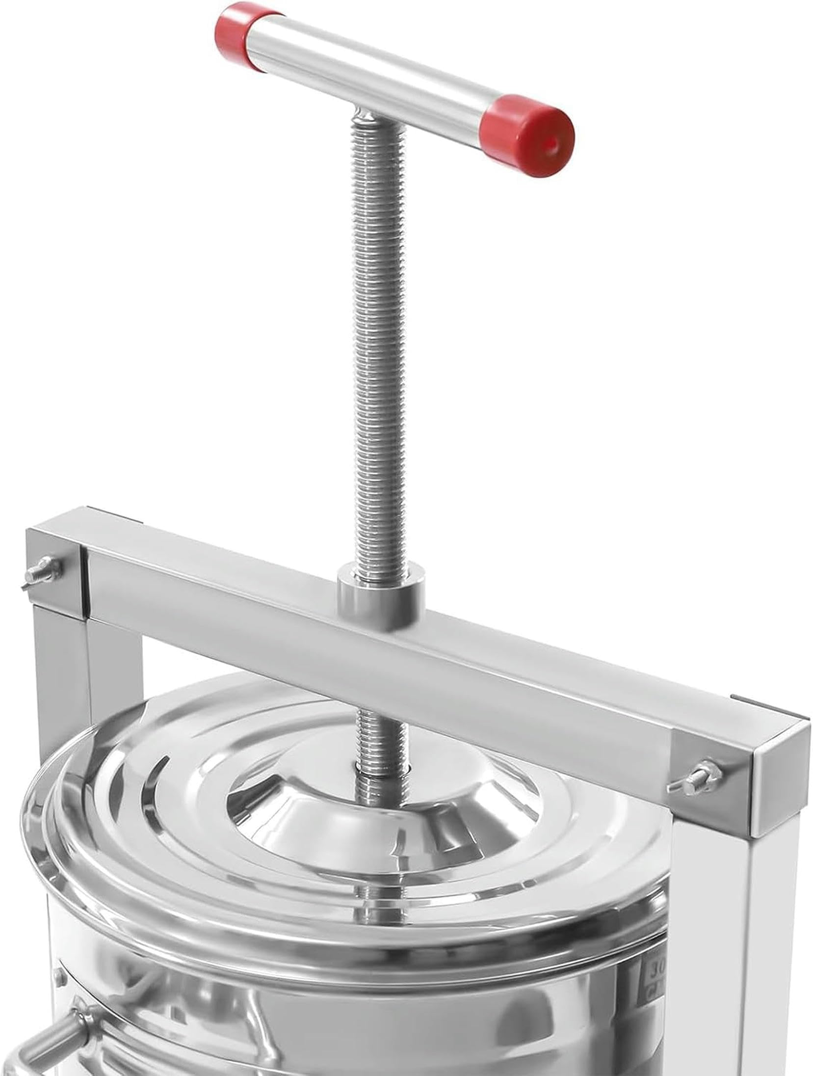 Obst Wein Presser, 10L/2.6Gal Obst Gemüse Honig Presser Saft Maker Mit T-Form Griff, Edelstahl Fass Presse Maschine Cider Trauben Herstellung Presse Extraktor Für Wein Und Saft Herstellung~/