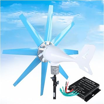 Magnetic Levitation Wind Turbine 10000W with Controller, 12V 24V 48V Wind Generator for Home Use, 8/10 Blades Low RPM Windmill,8 Blades-48V