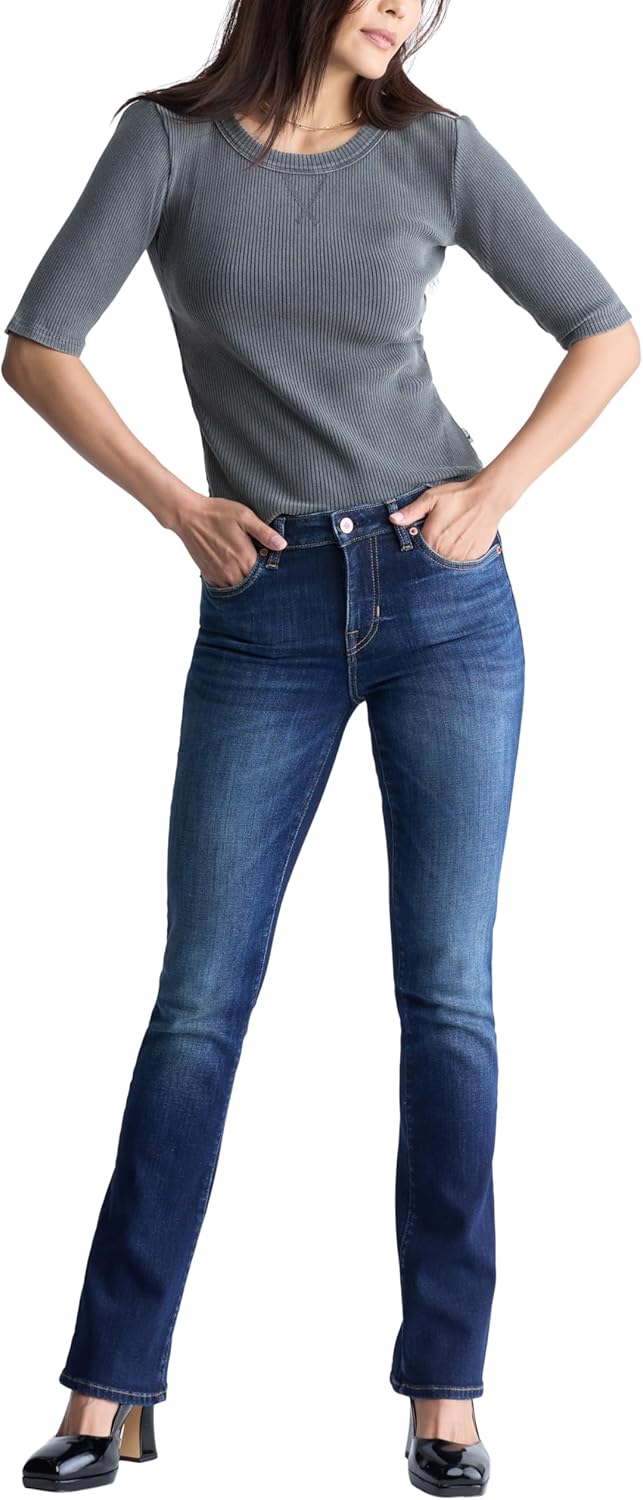 Buffalo David Bitton Womens Tabbey Crew Neck Elbow Sleeve Top - Image 5