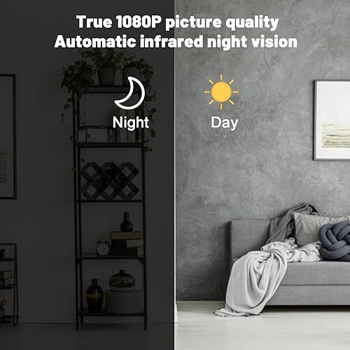 Miniatura 3 de Mini cámaras espía con video, reloj 2 en 1, cámara oculta con alimentación en vivo, WiFi con aplicación, detección de movimiento, 128 GB, Full HD,