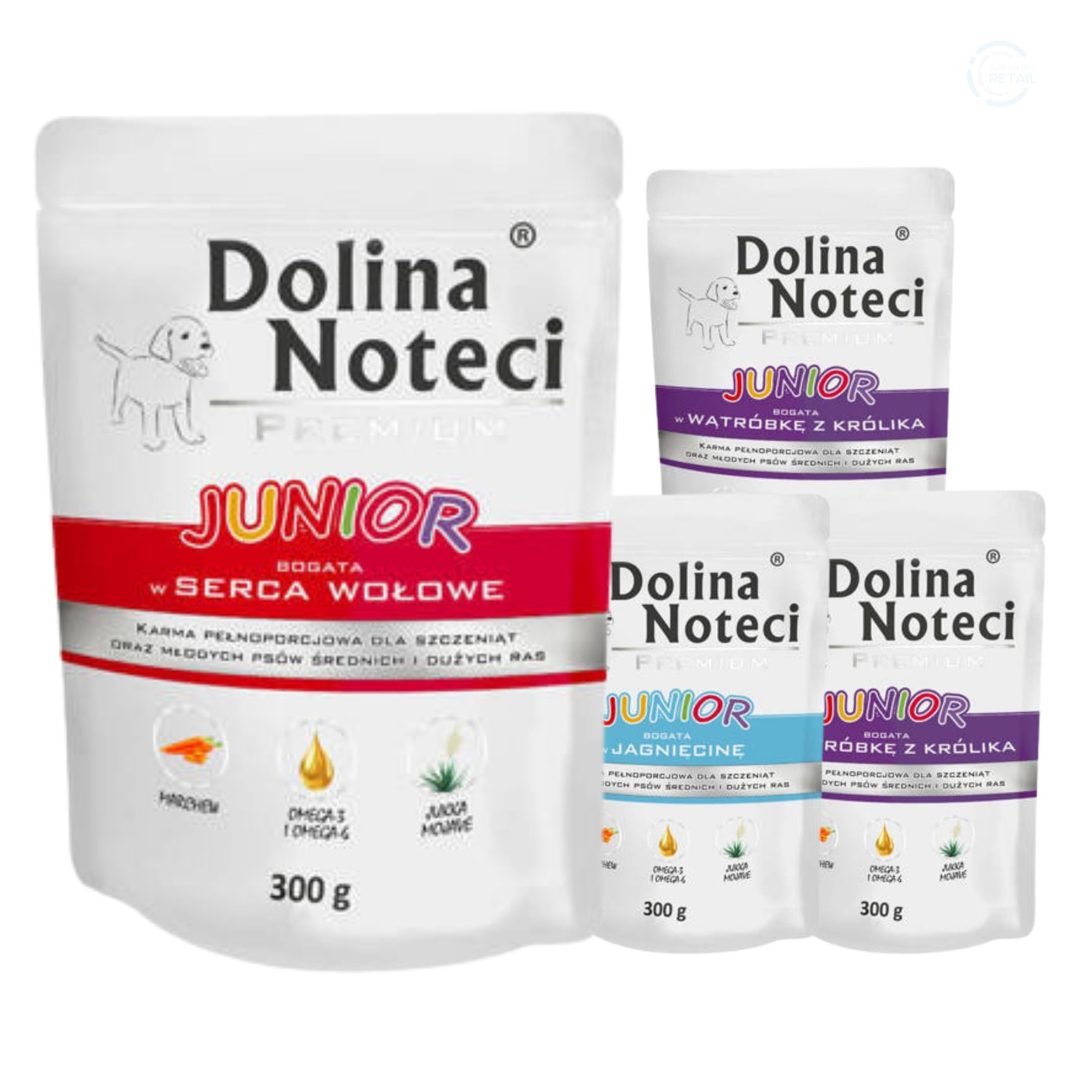 Dolina Noteci Premium Give Your Puppy the Best Start with Junior Wet Dog Food Loaded with Nutrients, Essential Proteins & Pure Natural Goodness! (Mix, 4x300g) โ image 1