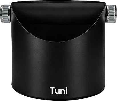 Tuni Coffee Knock Box 5.5 inch, Stainless Steel Coffee Grounds Knock Box with Non-Slip Base Espresso Accessories