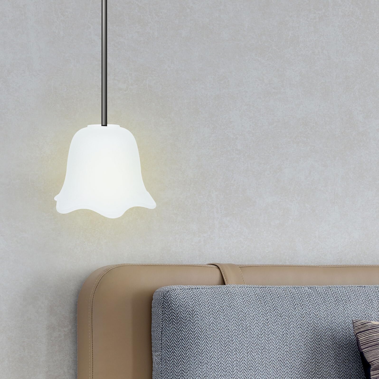2 pezzi Paralumi in Vetro Delicati per Lampade Soffitto Design Elegante e Protettivo per Abat-jour Moderne in Camera da Letto