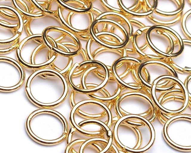 Beads Unlimited Jump Ring, Metal, Gold, 7mm