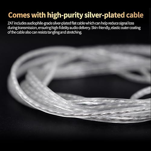 Miniatura 6 de KZ ZAT - Monitor intrauditivo 8BA+1DD híbridos con 4 interruptores de sintonización, auriculares con cancelación de ruido de graves de alta