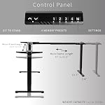 VIVO Electric Multi-Motor Height Adjustable Corner 3 Leg Standing Desk Frame, Frame Only, Sit Stand Ergonomic L Frame with Push Button Controller, Black, DESK-V123EB