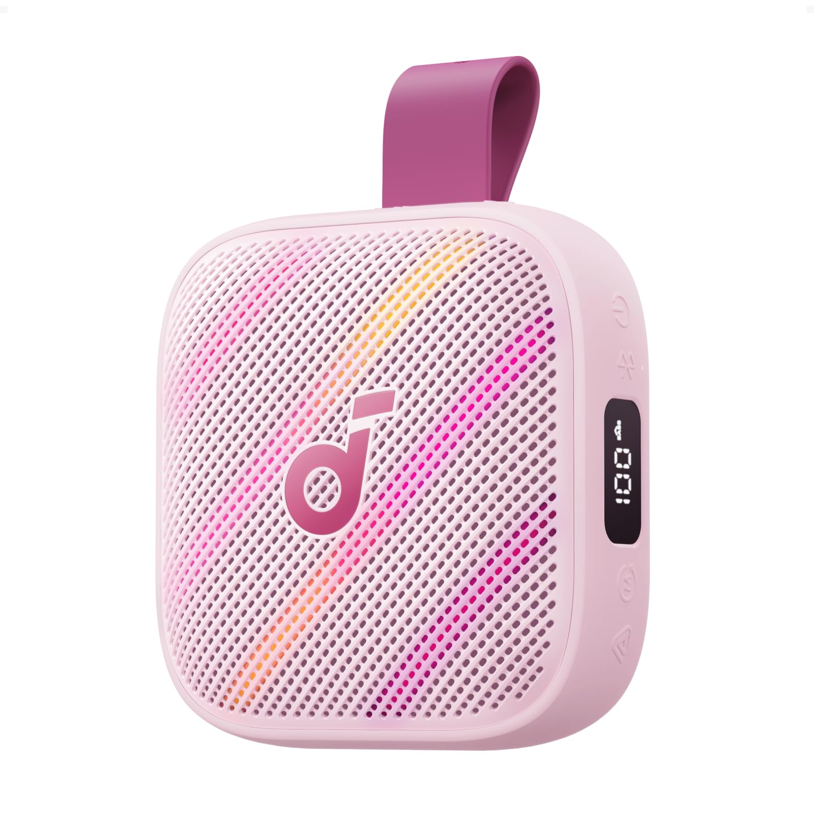 Soundcore Boom Go 3i de Anker, Altavoz Portátil, Sonido Potente de 15 W, 24 H de Reproducción, IP68, BassUp 2.0, Batería Externa de Emergencia, Bluetooth 6.0, Altavoz Resistente Al Agua, Rosa Certificado ClimatePartner