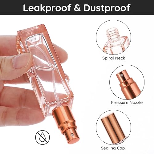 Miniatura 3 de Segbeauty Atomizador de perfume de viaje recargable, paquete de 2 botellas de repuesto portátiles de 0.7 fl oz, botella de repuesto de tamaño de