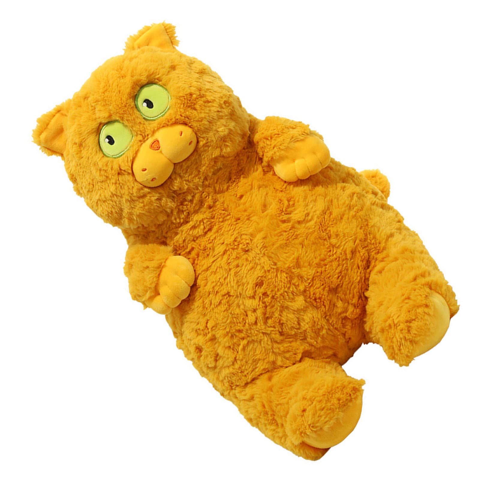 lyrlody Juguete de Peluche para Gato, Almohada Corta de Felpa para Gato, 400g, Relleno Completo, Diseño de Mirada Fija, Juguete de Gatito de Peluche Suave para Cama, sofá, Siesta, Decoración del