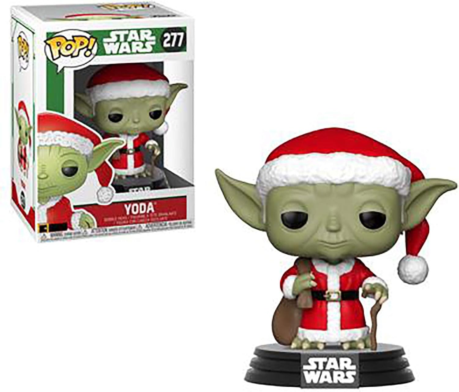 Funko Pop Star Wars: Holiday - Santa Yoda Collectible Figure, Multicolor