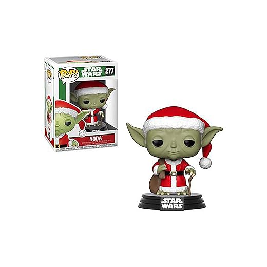 Funko Pop Star Wars: Holiday - Santa Yoda Collectible Figure, Multicolor