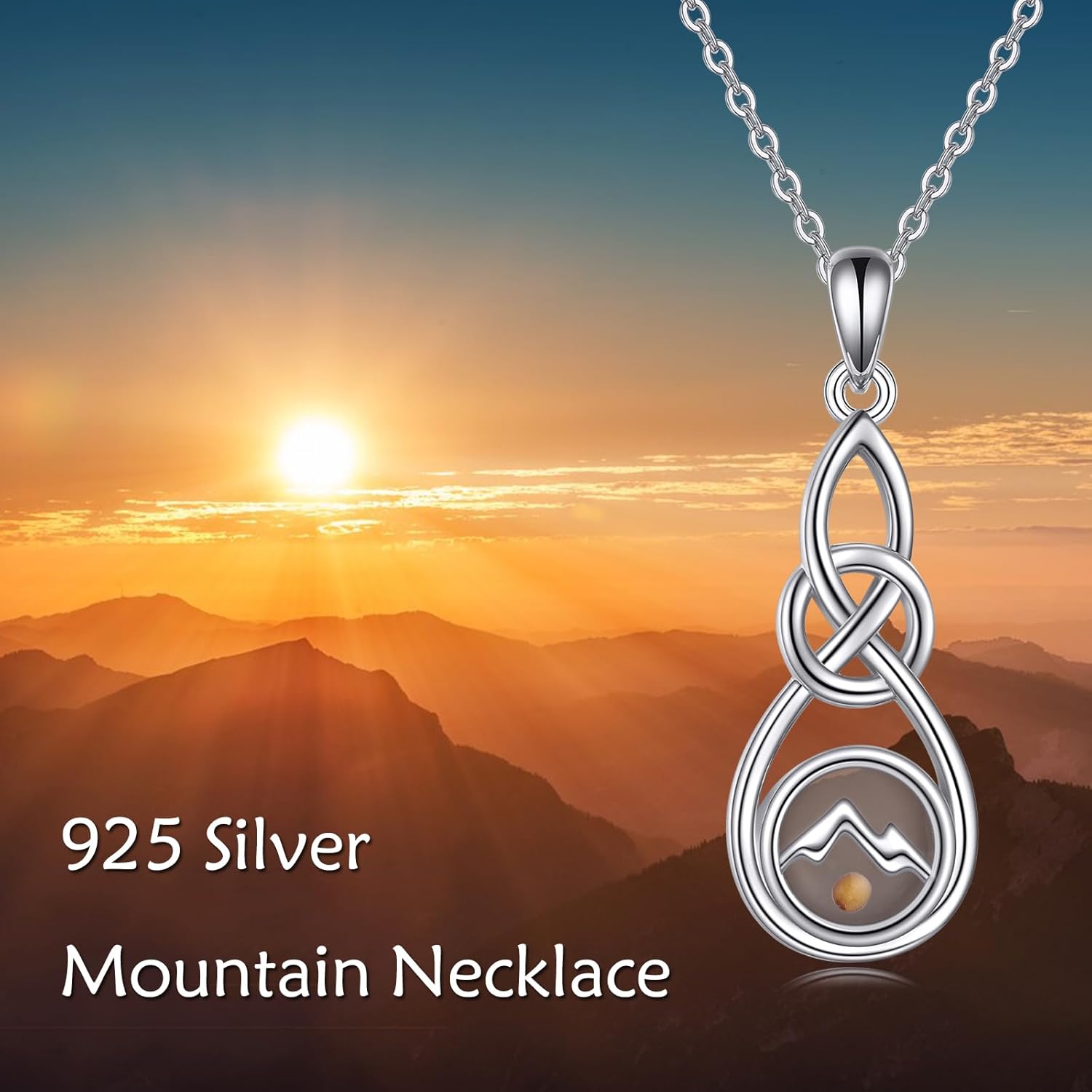 Mustard Seed Necklace Sterling Silver Celtic Infinity Pendant Faith Jewelry Religious Gifts for Women Men - Image 6