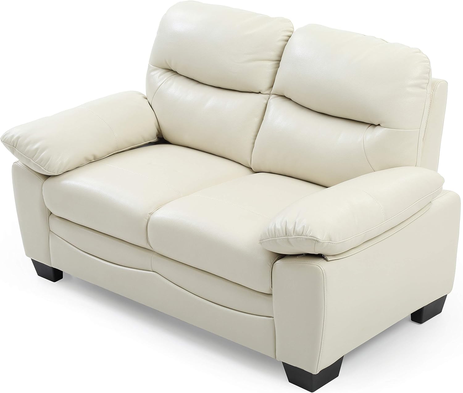 කෝණික view of the Generic G675 L Loveseat, showing its modern design and Off White finish.