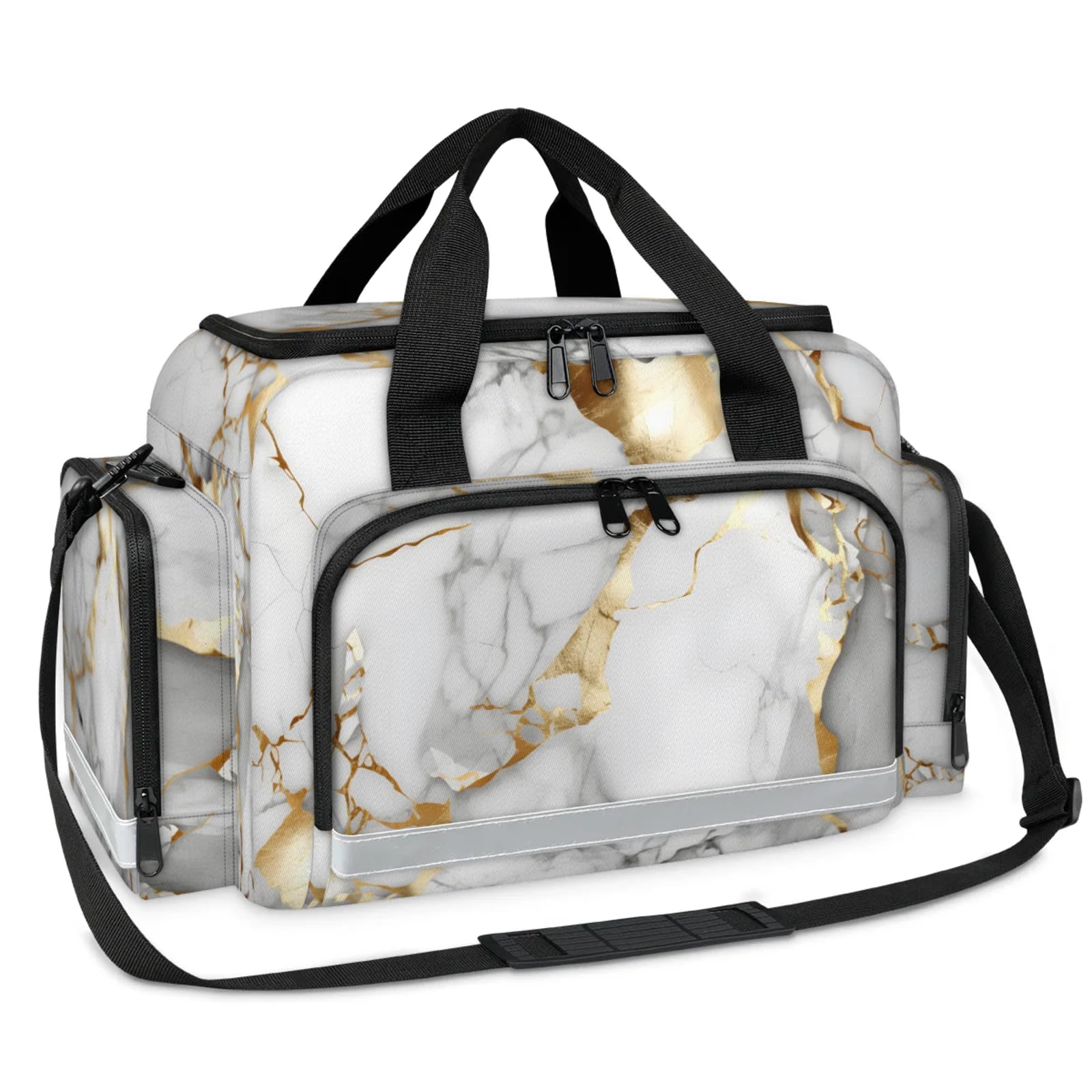 GzLeyigou First Aid Bags Empty, Abstract Marble Emergency Bag First Aid Kit Multiple Compartment Kit Carrier On Call Trauma Bag For Paramedics Emergency Medical Supplies Kit