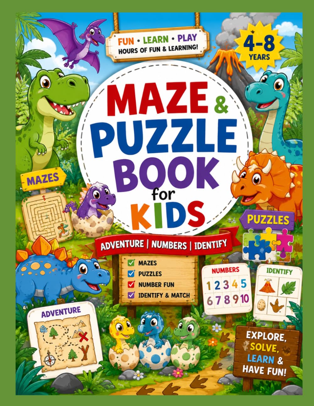Super Cute Maze & Puzzle Book: “Fun Activities for Kids Ages 4–8” “Mazes, Puzzles & Brain Games”