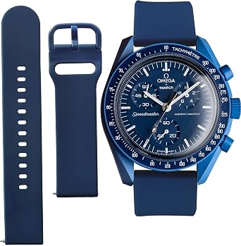 Watch Band for Omega X Swatch Moonswatch Speedmaster by Ocdin, 20mm Nato /Silicone Watch Band, Easy Replacement, Compatible with Omega and Swatch Speedmaster Moonswatch, Unisex Watch Strap