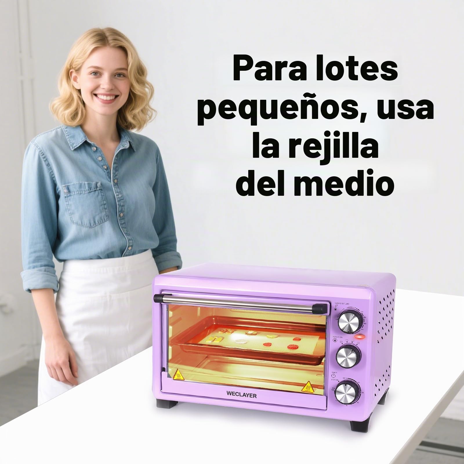 Horno de arcilla polimérica de 25 cuartos con tiempo y temperatura ajustables, horno eléctrico de gran capacidad para hornear arcilla, herramientas de arcilla polimérica, incluye bandeja, estante de