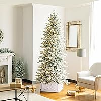 Vista 2 de Glitzhome Collar de árbol de Navidad, cubierta de base de árbol de Navidad, 22" L de largo, collares de árbol de madera blanca lavada para árboles