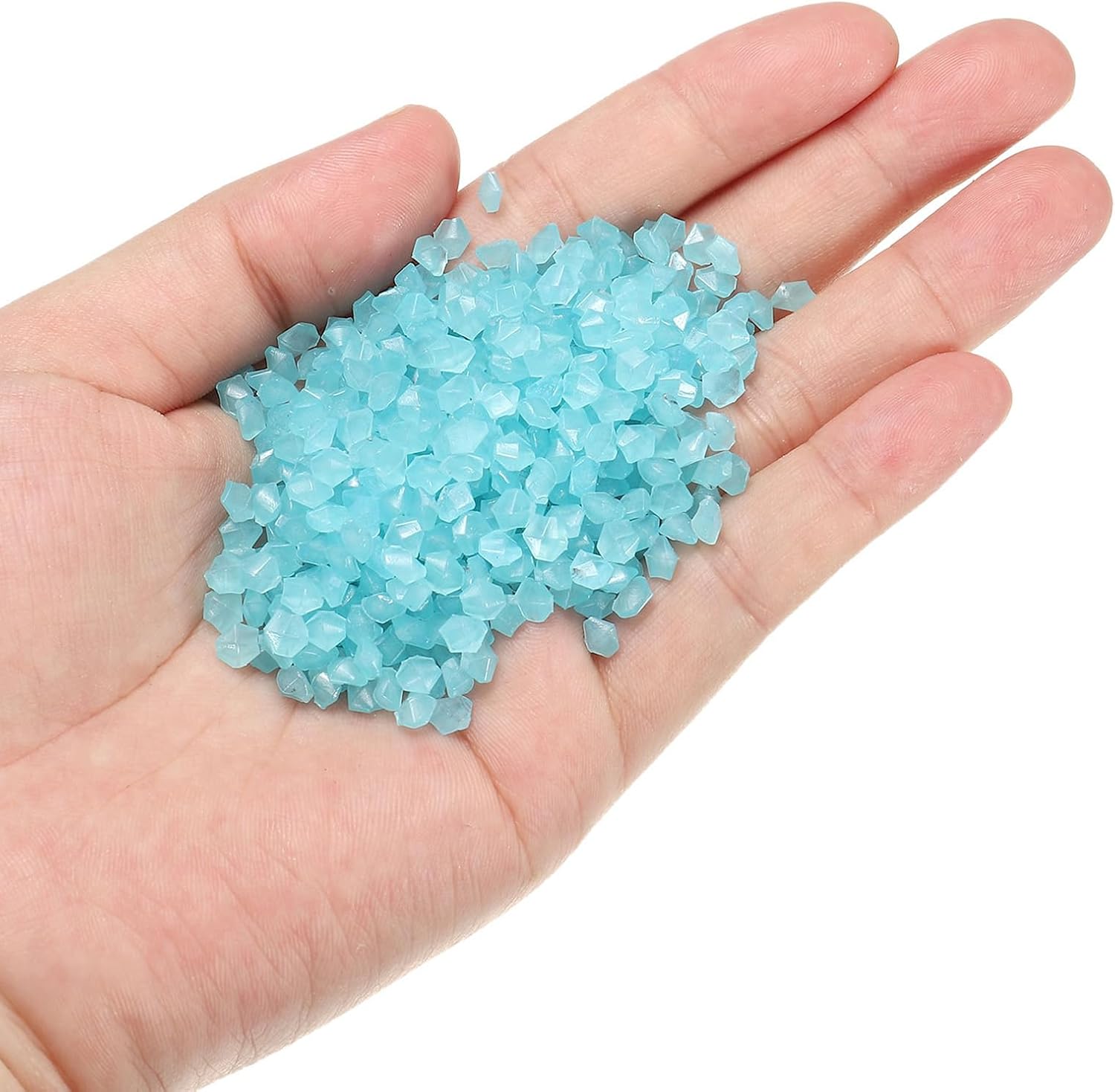 YOKIVE 10000 Pcs Glow in The Dark Rocks, Glowing Stones Luminous Decorative Pebbles, Great for Garden, Yard, Pool, Fish Tank, Walkways (Blue, 3-5-mm)