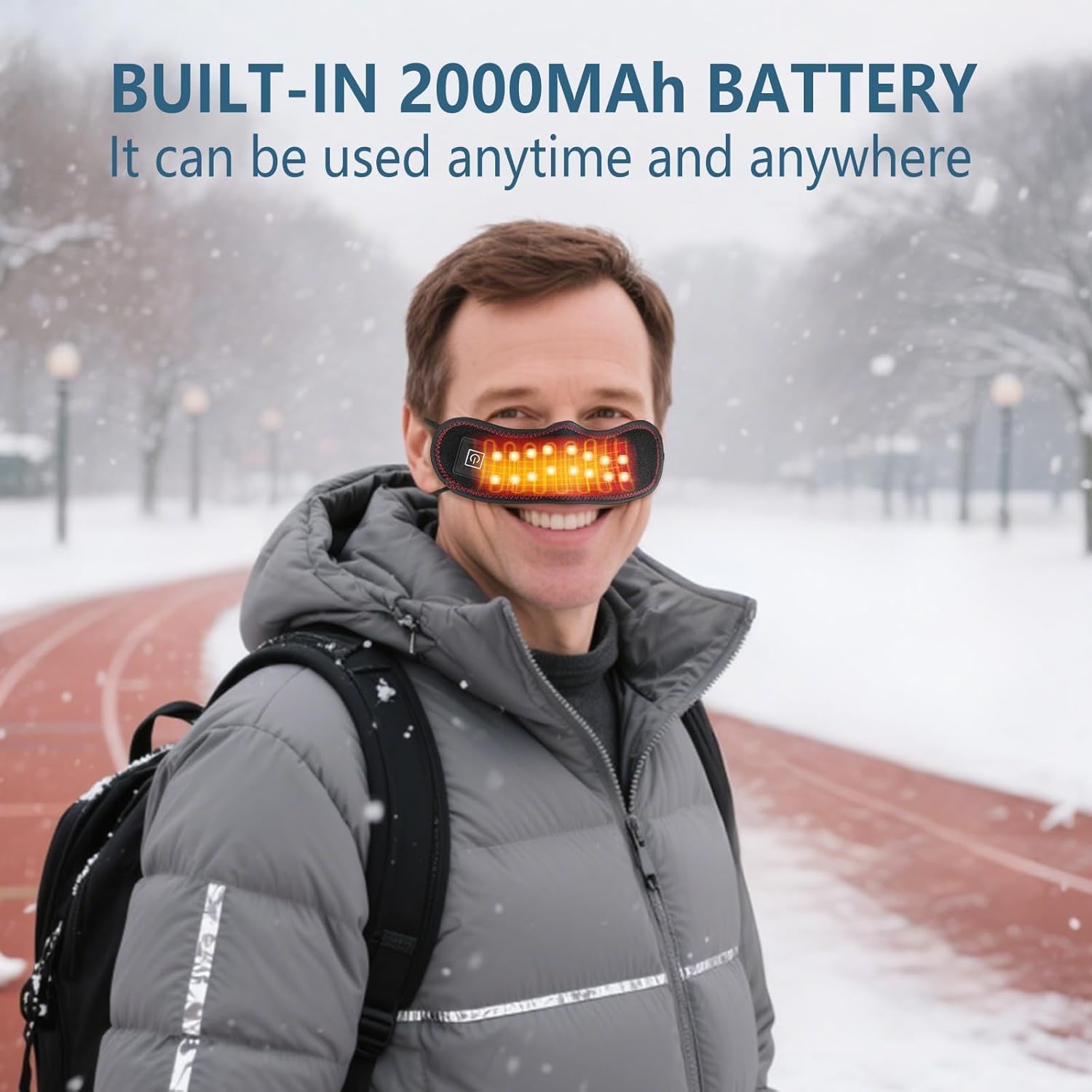 Nose Warmer Red Light Nasal Mask, 3 Levels Adjustable Nasal Heating Mask - Relieve Nasal Congestion, Sinus Relief & No More Colds, Safe & Breathing Comfort with Soft Storage Package