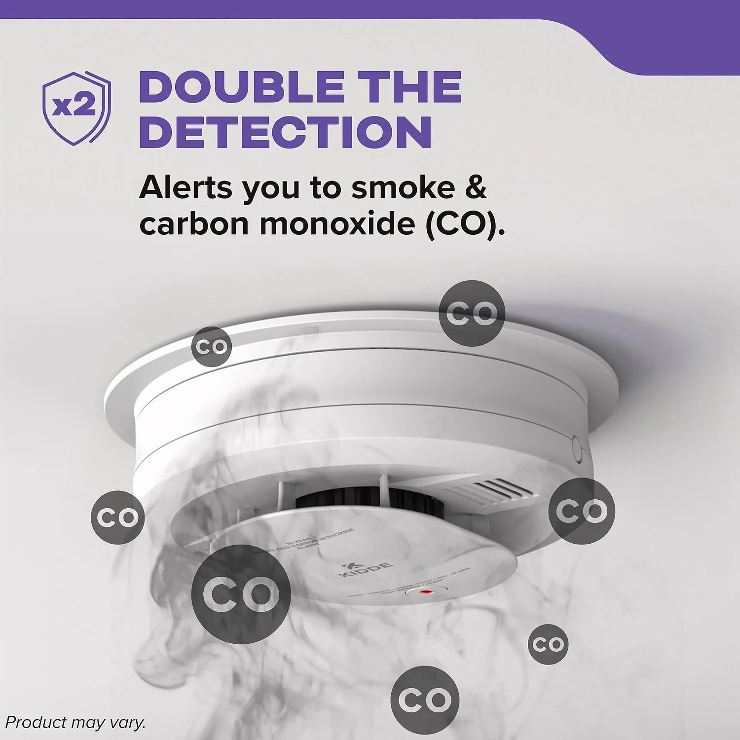 Kidde Hardwired Smoke & Carbon Monoxide Alarm with Voice Alerts, 10-Year Sealed Battery Backup, Interconnectable Combo Fire CO Detector, 30CUA10-V, Easy Install, UL Listed, W/Cloth
