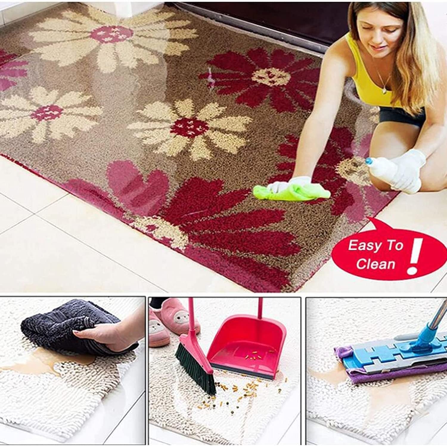 Tapis de Chaise Transparent pour entrée, Tapis de Sol antidérapants pour chaises de Bureau, Tapis de Protection antidérapants pour Bureaux et Maison (100 x 120 cm)