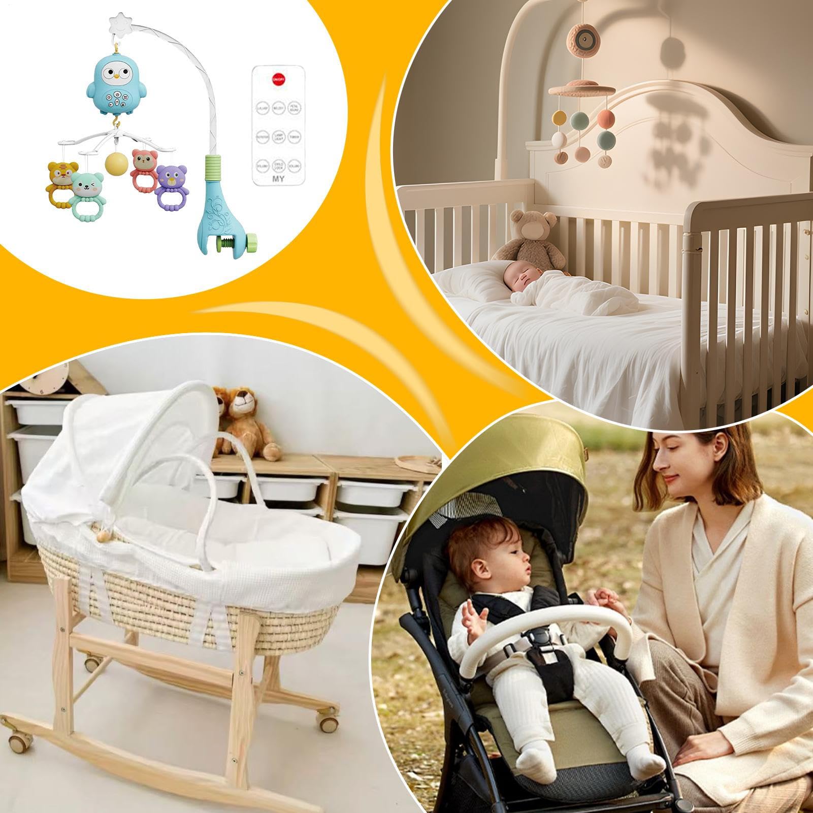 Mobili per Culla Carillon Musicale per Lettino con Melodie | Sonaglio per Lettini Bambini Camera da e Soggiorno