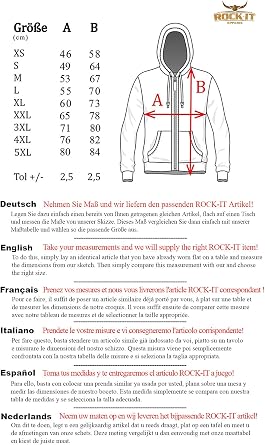 ROCK-IT Apparel® Men's Hoodie Athletic Solid - Hoody for Sports Leisure - Soft Lightweight Summer Cotton - Sweatshirt with Hood - Sizes S-5XL - Colour Black