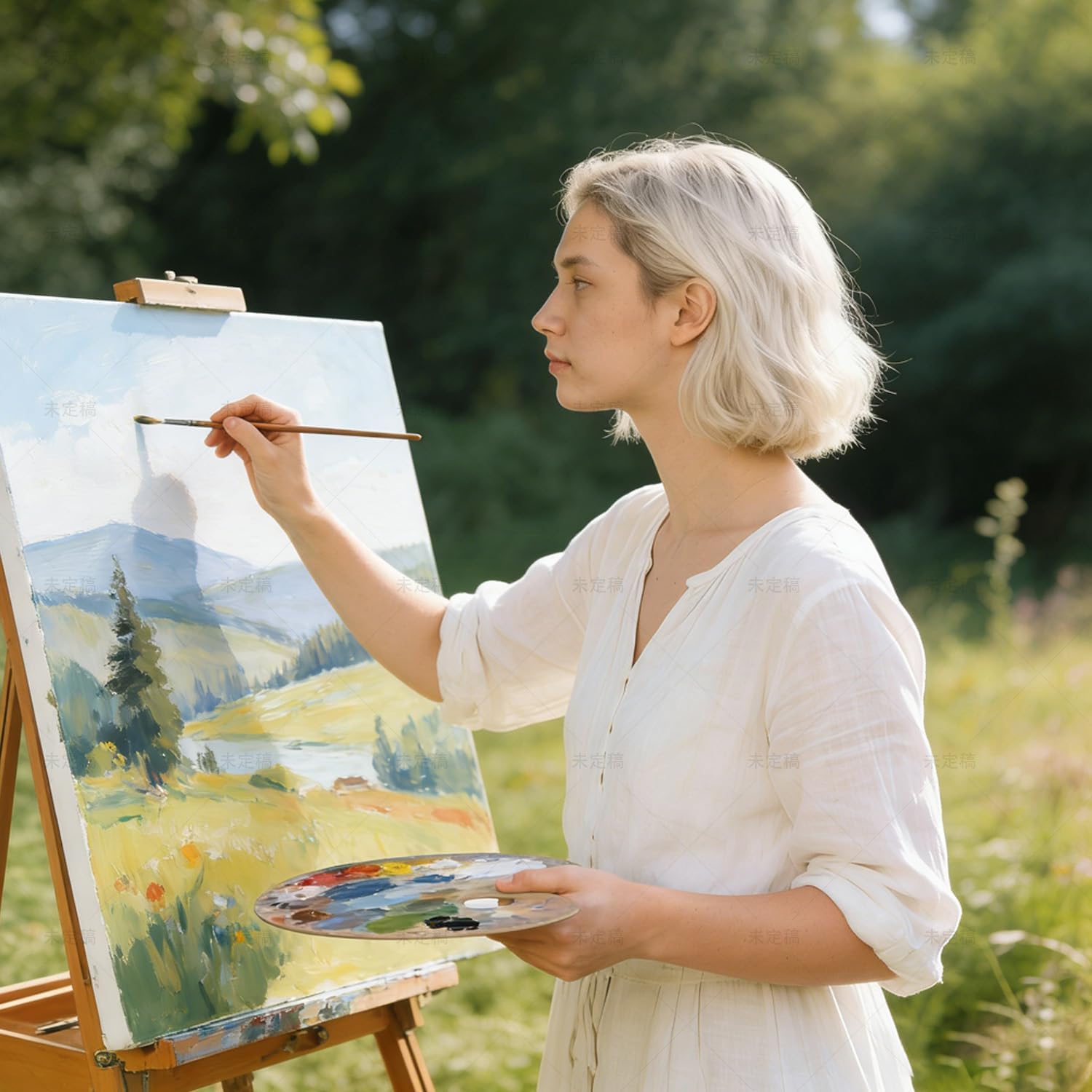 26pcs Paint Brush Set, Professional Paintbrush Set with Wide Flat, Filbert, Fan, Dagger, Cat Tongue, Round, Angle, Rigger for Acrylic, Oil, Canvas Paintings, Face Painting