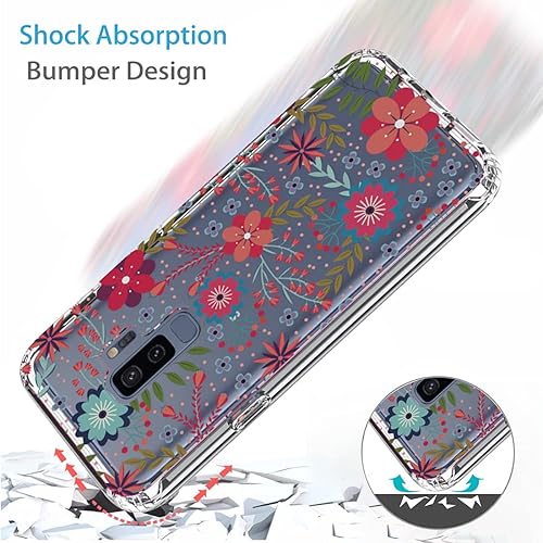 Miniatura 7 de Funda para Galaxy S9 Plus, Samsung S9 Plus Funda transparente para niñas, TPU suave 360, cuerpo completo, a prueba de golpes, híbrido, transparente,