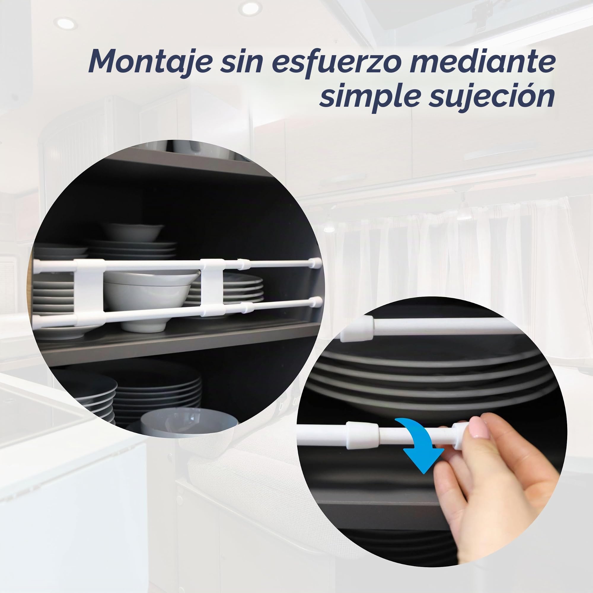 cartrend Caravan 10242 - Barras Dobles para asegurar estanterías, armarios, caravanas, Casas rodantes, campamentos, Casas y Barcos, Medidas 41 a 71 cm
