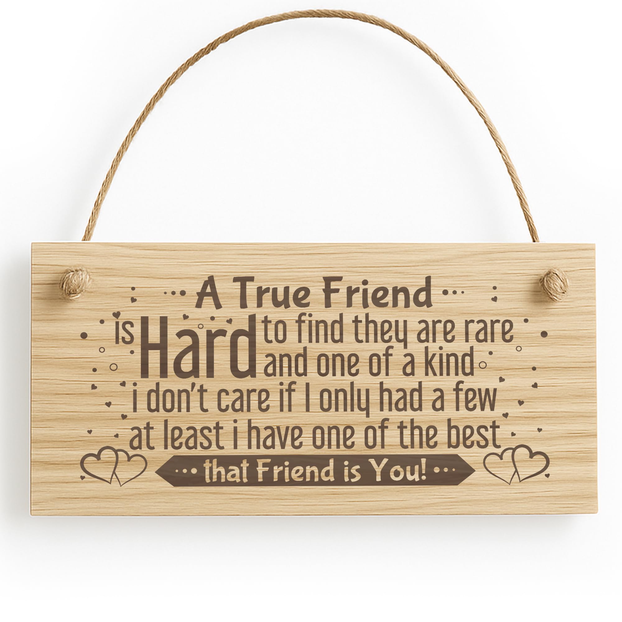 Red Ocean A True Friend Is Hard To Find Wooden Hanging Friendship Plaque Best Friends Gift Sign