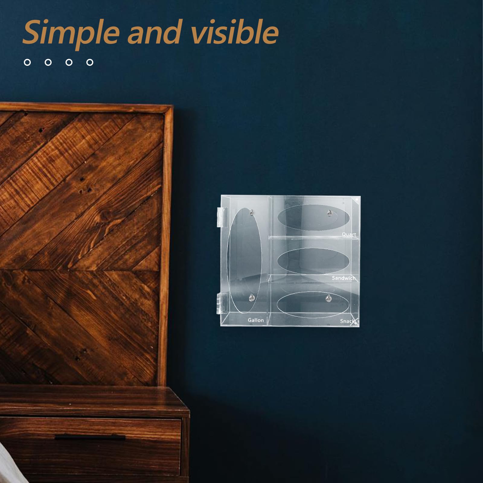 GALPADA Dispenser per Guanti da Parete in Acrilico Trasparente Design Minimalista e Accesso Rapido per Ambiente Professionale e Laboratorio