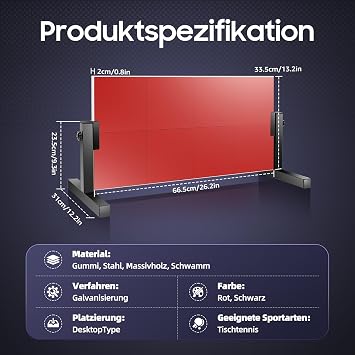 Table Tennis Return Board with 8 Rubber Blocks Professional Rebound Board Returnboard Training Device for Training Adjustable Angle 360° Indoor and Outdoor Stable Durable