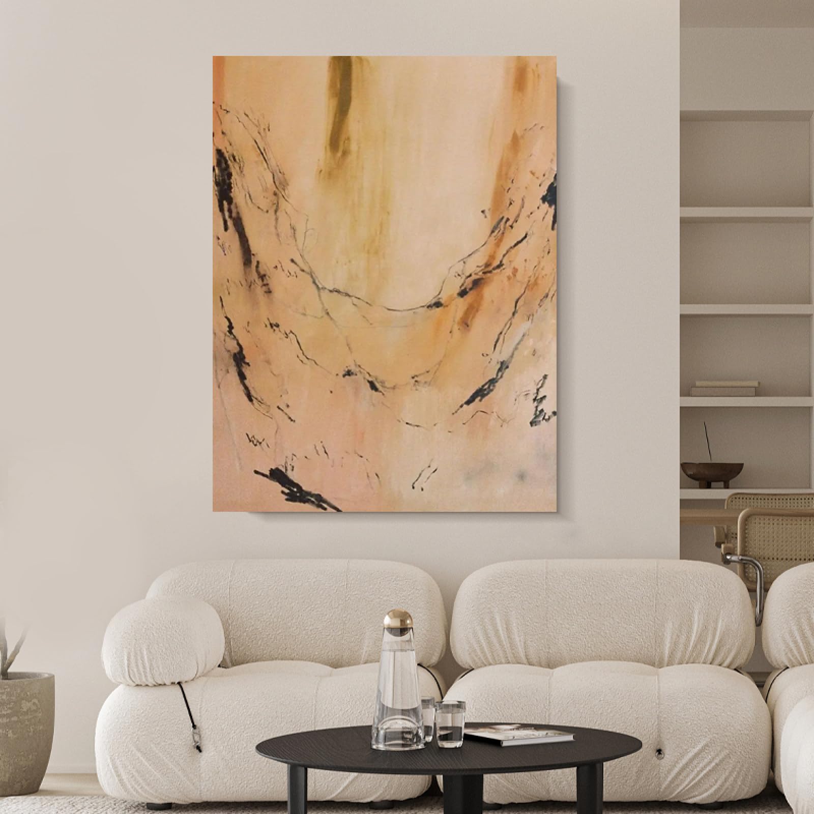 Peinture à l'huile faite main grand format au style texturé haut de gamme