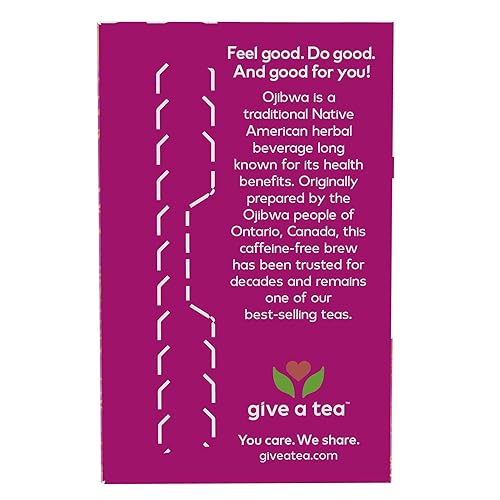 Miniatura 3 de NOW Foods Give a Tea Ojibwa Tea, a base de hierbas, sin cafeína, 24 bolsas, mezcla tradicional de América del Norte para el bienestar general