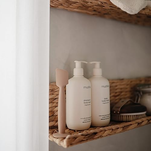 Miniatura 3 de mushie Aplicador de crema para pañales de silicona suave con base de succión (Natural)